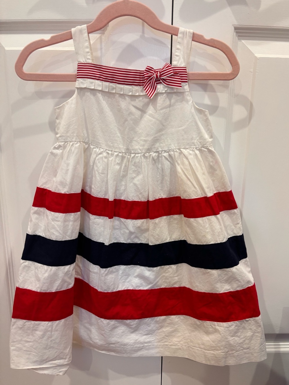 Janie and Jack Red White and Blue Striped Dress